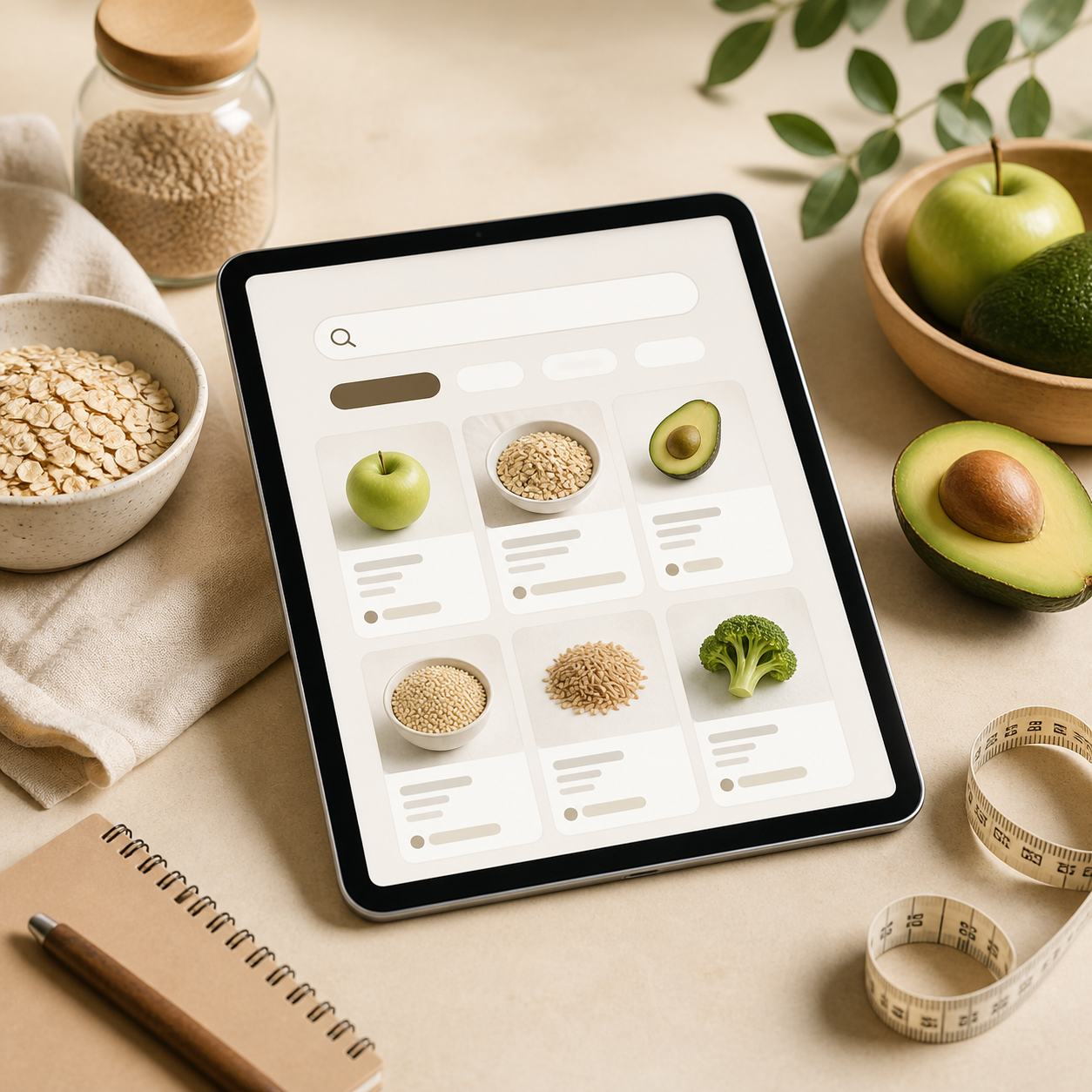 Búsqueda digital de alimentos para profesionales de nutrición